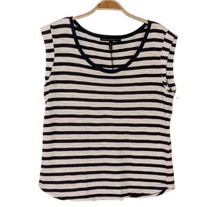 WHITE HOUSE BLACK MARKET Striped Sleeveless‎ Tank Top Womens Medium